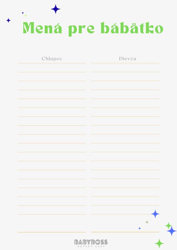Vyberáte meno svojmu bábätku?