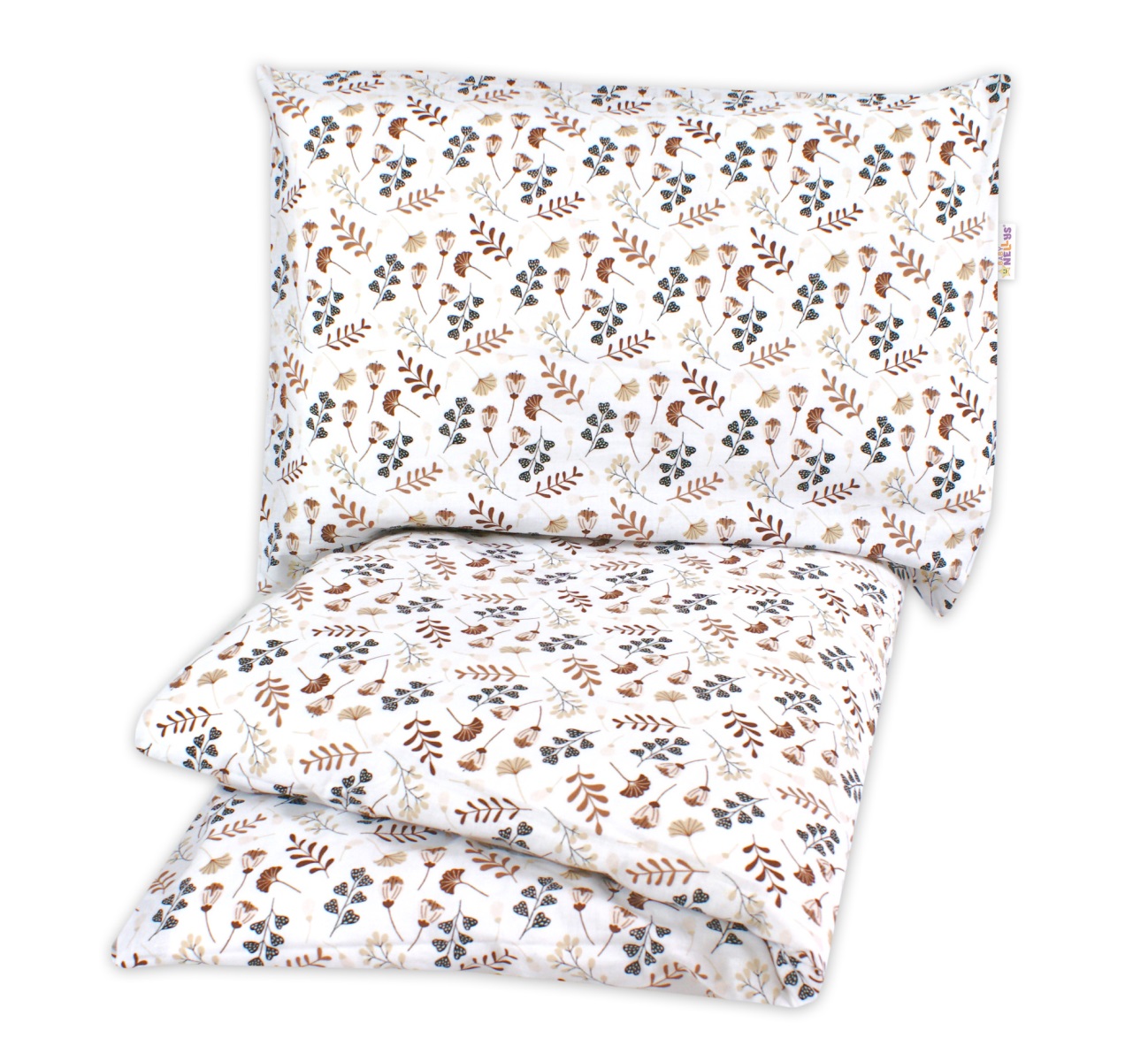 2-dielne bavlnené obliečky Lúka, Baby Nellys, béžová/hnedá