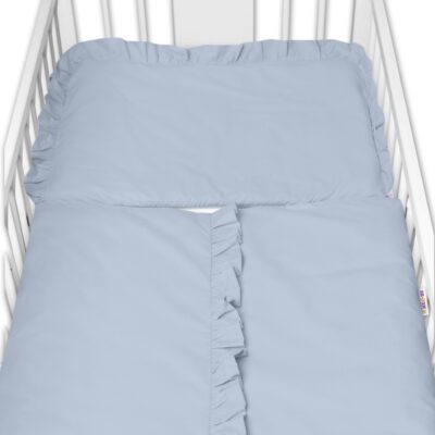 2-dielne bavlnené obliečky s volánikom SOFT, Baby Nellys, jeans