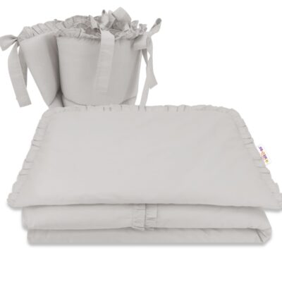 3-dielna sada mantinel s obliečkami, Royal - sivá, 135 x 100 cm