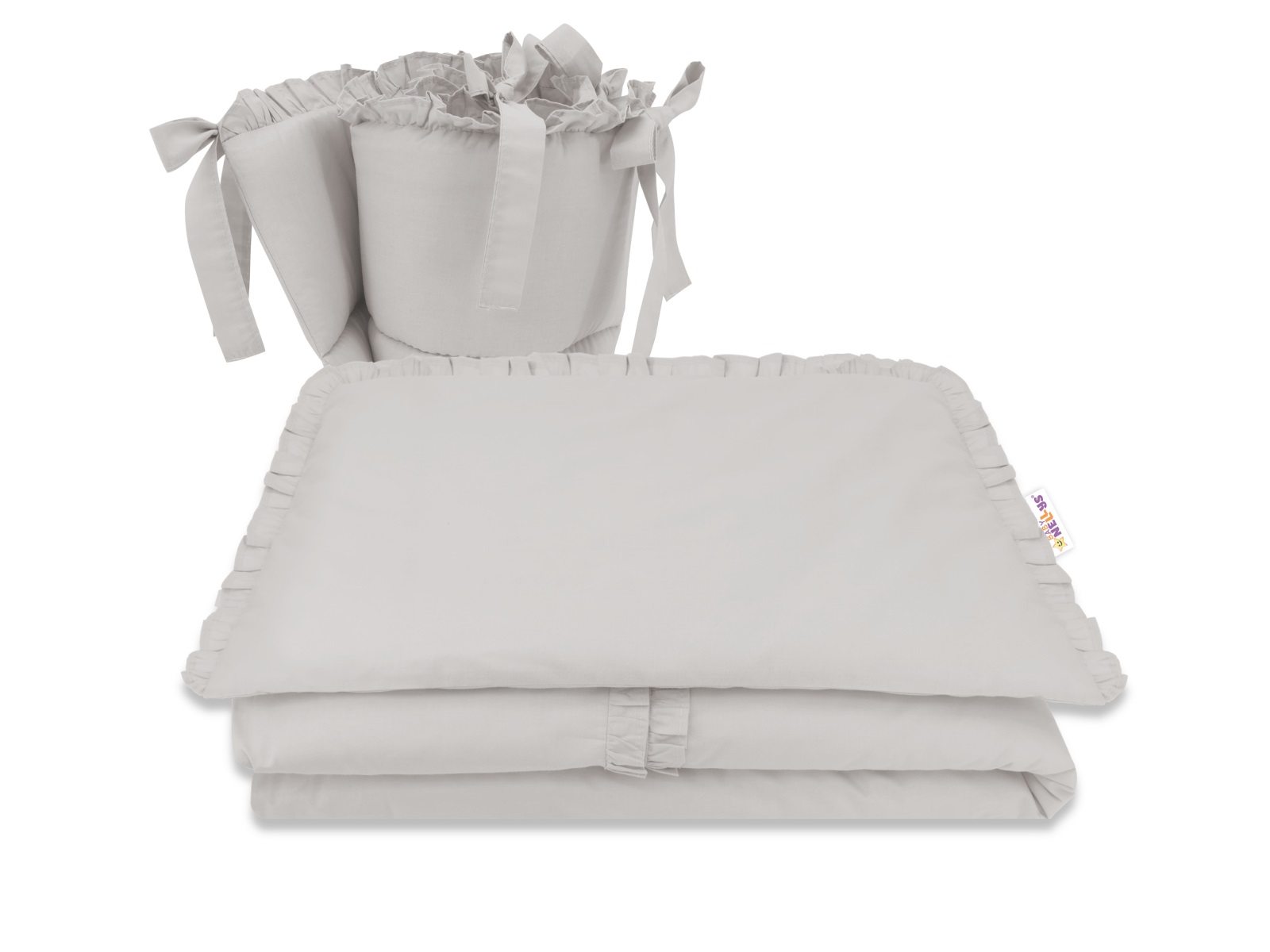 3-dielna sada mantinel s obliečkami, Royal - sivá