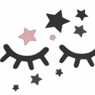 Adam Toys: Dekorácia Spiace očká/hviezdičky (ružové)