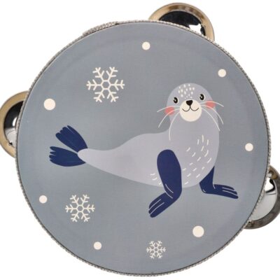 Adam Toys: Drevená tamburína Tuleň (sivá)