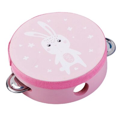 Adam Toys: Detská tamburína Zajačik (ružová)