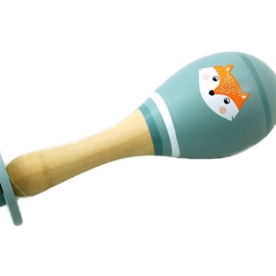 Adam Toys: Drevená rumba guľa Líška (sivá)