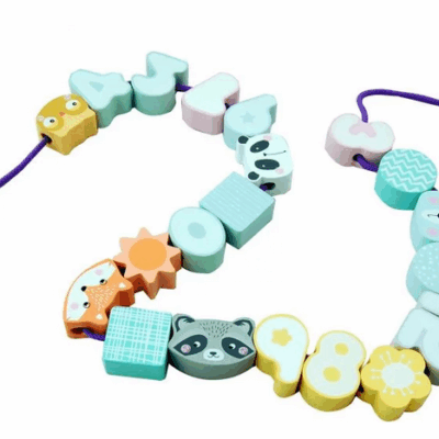 Adam Toys: Drevené korálky (pastelové)