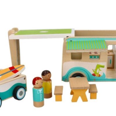 Adam Toys: Drevený karavan s prívesom