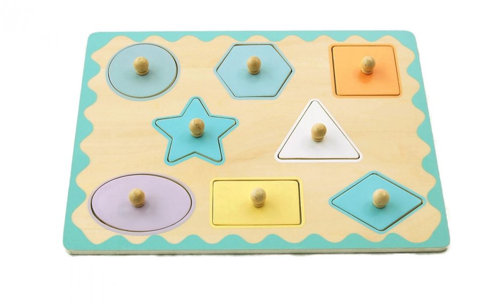 Adam Toys: Edukačná vkladačka s úchytmi (tvary)