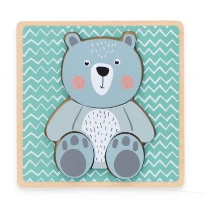 Adam Toys: Edukačná vkladačka Medvedík (mätová)
