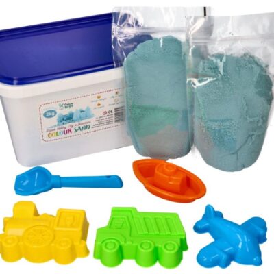 Adam Toys: Kinetický piesok 2kg + formičky (modrý)
