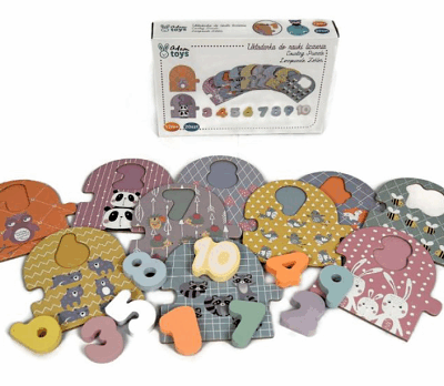 Adam Toys: Náučné drevené puzzle (počítanie)