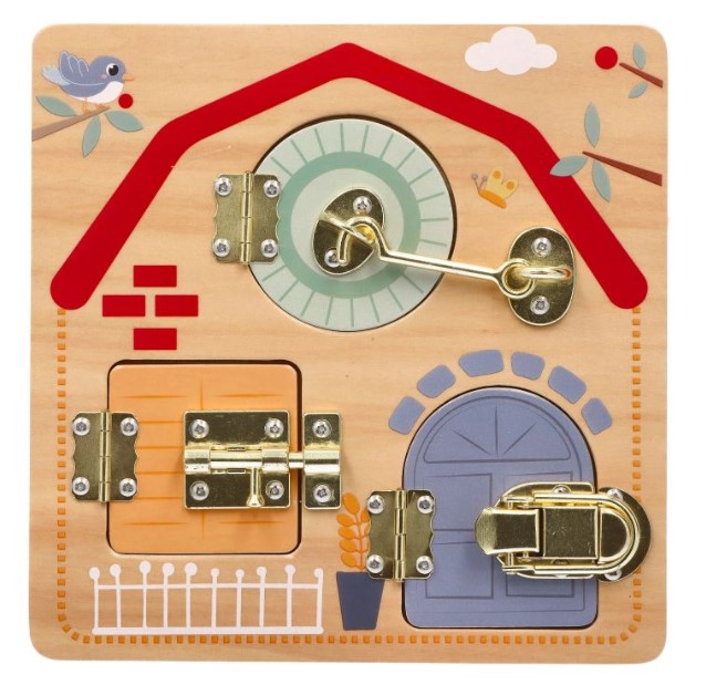 Adam Toys: Vzdelávacia tabuľa so zámkami Deti sveta