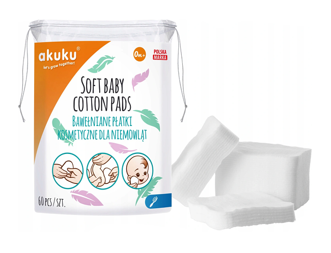 Akuku: Detské jednorazové obrúsky (60ks)