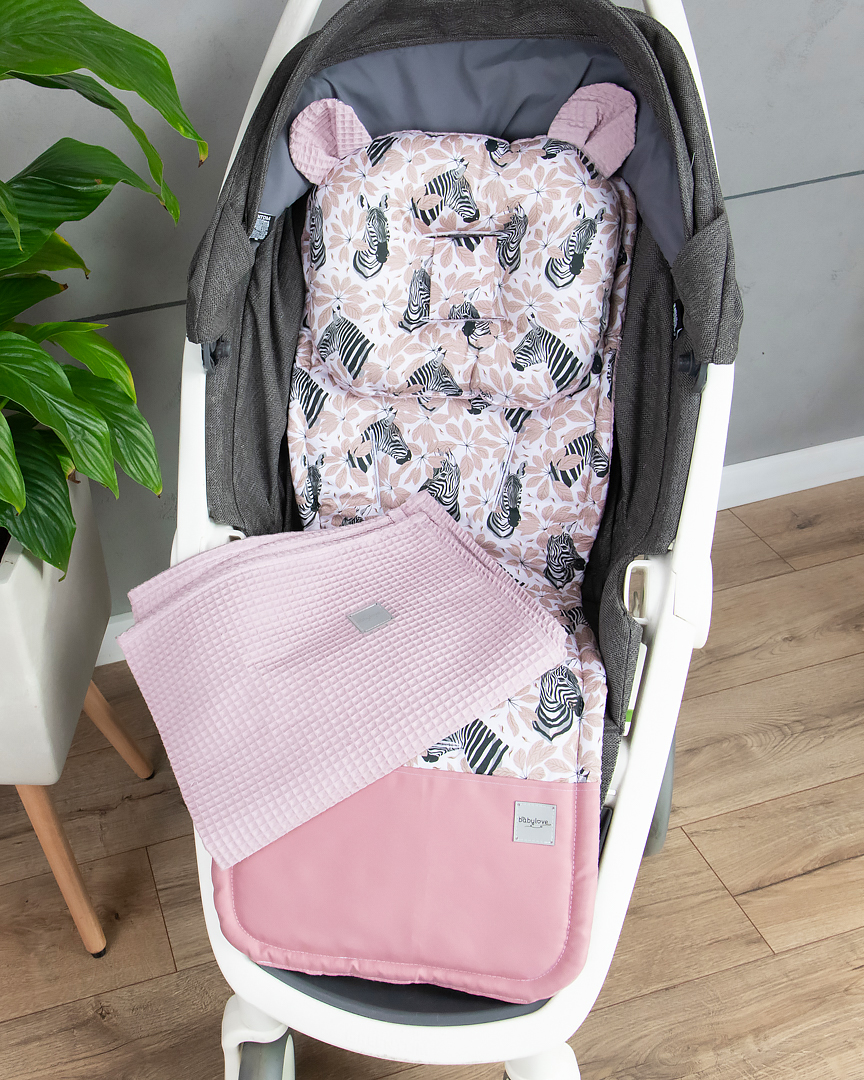 Baby Nellys: Set do kočíka s dekou Zebra