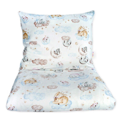 Baby Nellys 2-dielne bavlnené obliečky - Sweet Dreams, biela