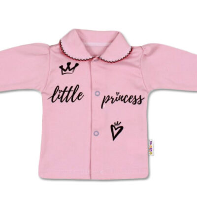 Baby Nellys Bavlnená košieľka Little Princess - růžová, veľ. 68