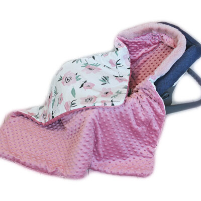 Baby Nellys: Obojstranná deka 3v1 Minky (kvietky)