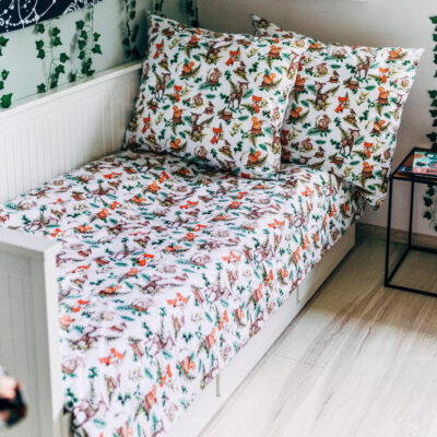 Baby Nellys Bavlněné obliečky - Baby Friends, biela/béžová, 140x200/70x90cm