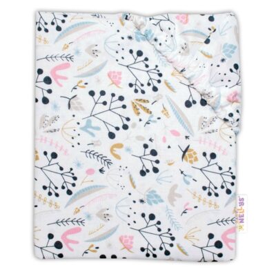 Baby Nellys bavlnené prestieradlo do postieľky - biela, 140 x 70 cm