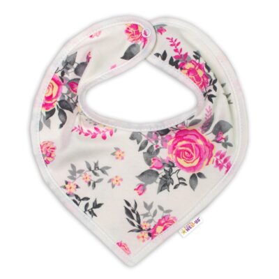 Baby Nellys: Bavlnená šatka New Roses (smotanová)