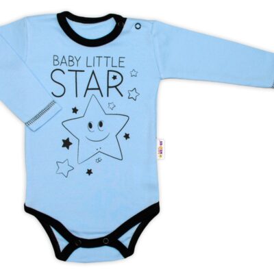 Baby Nellys Body dlhý rukáv, modré, Baby Little Star, veľ. 74