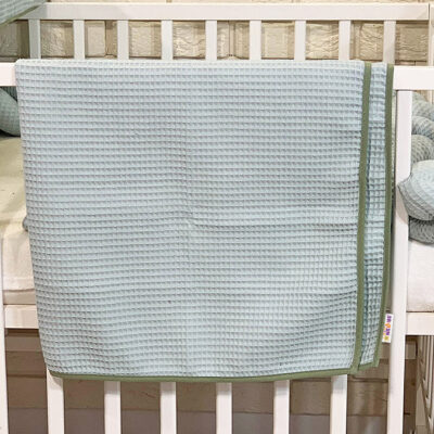 Baby Nellys: Vaflová deka 90x90cm (mätová)