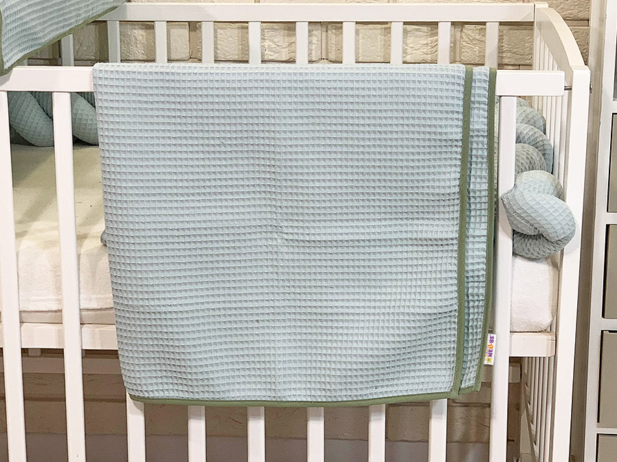 Baby Nellys: Vaflová deka 90x90cm (mätová)