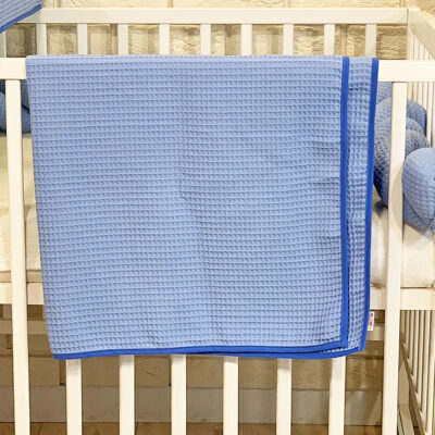 Baby Nellys: Vaflová deka 90x90cm (modrá)