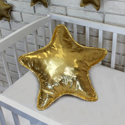 Baby Nellys: Obojstranný vankúšik Hviezdička (zlatý)