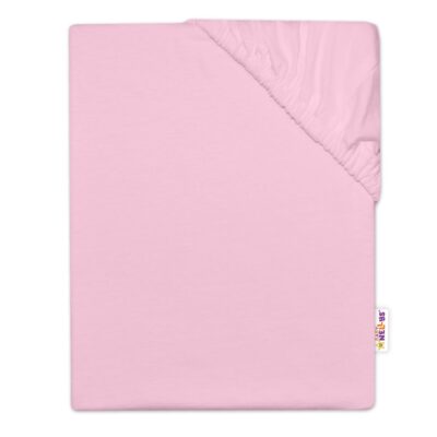 Baby Nellys Detská jersey plachta do postieľky - sv. ružová