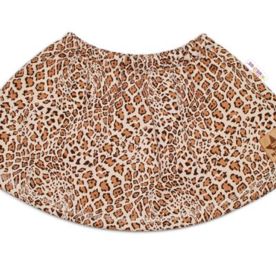 BABY NELLYS Dětská sukne Gepard - hnedá, veľ. 86