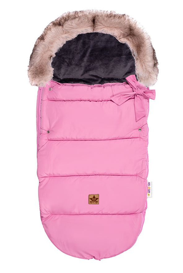 Baby Nellys: Detský fusak 4v1 s kožušinkou (ružový)