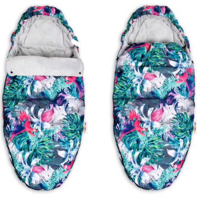 Baby Nellys: Fusak Maxi Minky Flowers (sivý)