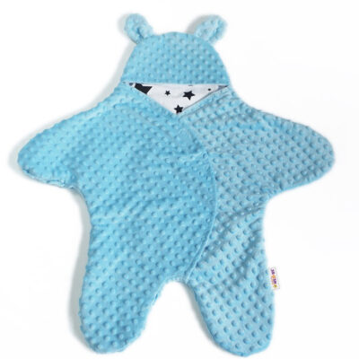 Baby Nellys: Fusak Minky do autosedačky (modrý)