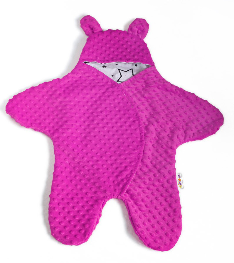 Baby Nellys: Fusak Minky do autosedačky (ružový)