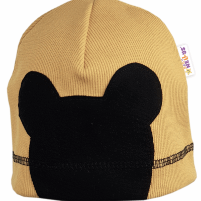 Baby Nellys Jarná čiapka Mouse, camel, veľ. 4/6 rokov