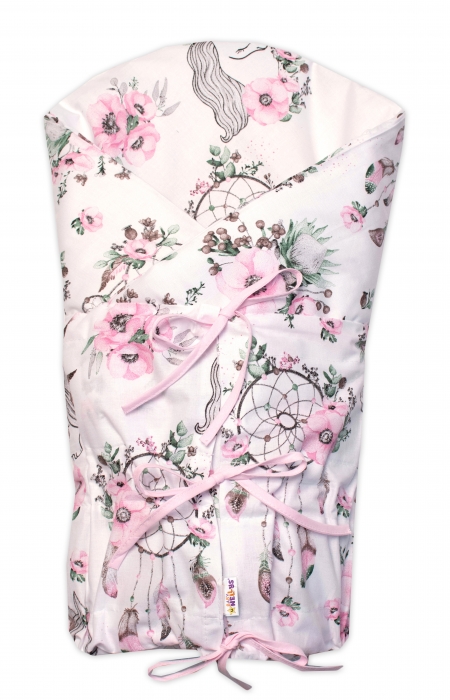 Baby Nellys: Retro zavinovačka LALLY Sny Jednorožca (biely)