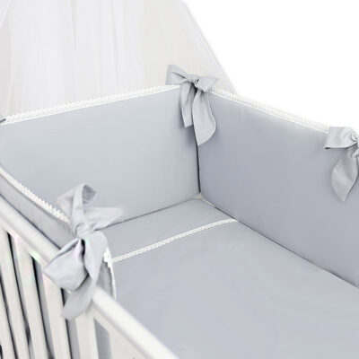 Baby Nellys: 3-dielny set Mantinel Royal Baby (sivý)