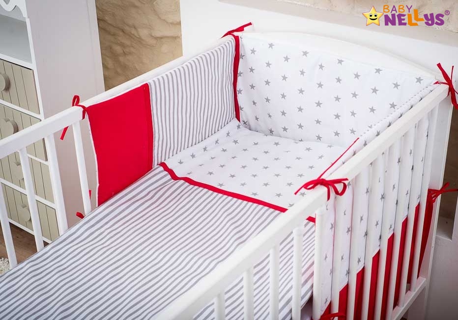 Baby Nellys Mantinel s obliečkami Stars be Love č. 10