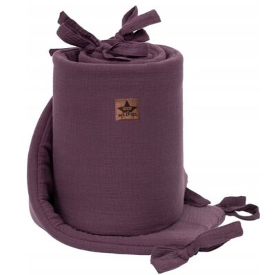 Baby Nellys: Mušelínový mantinel 180x30cm (fialový)