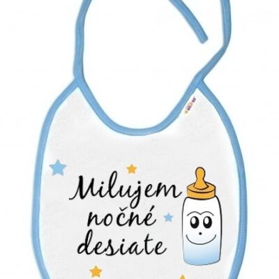 Baby Nellys: Podbradník Milujem nočné desiate (chlapec)