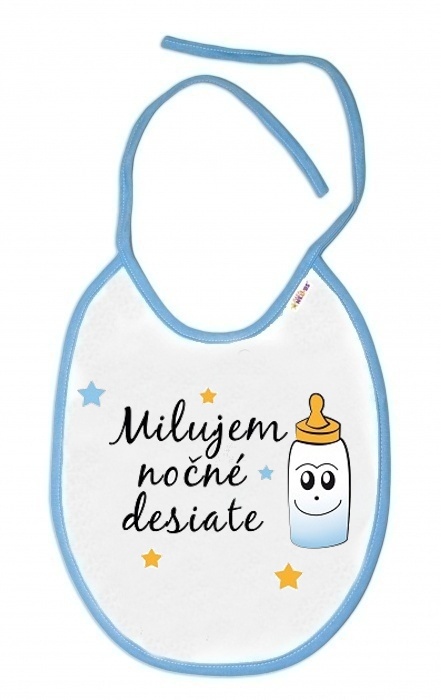 Baby Nellys: Podbradník Milujem nočné desiate (chlapec)