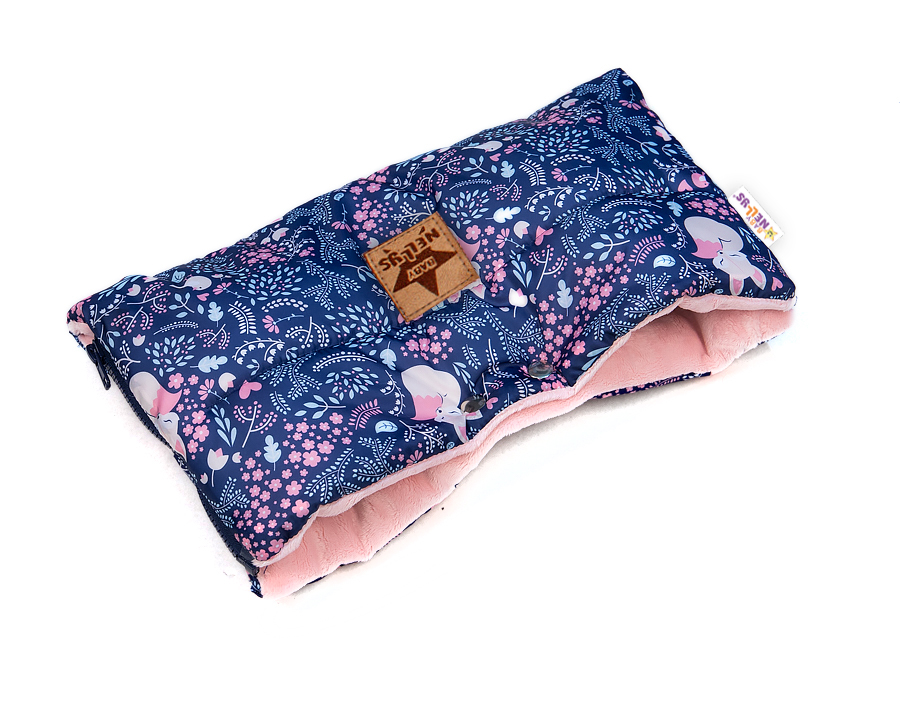 Baby Nellys: Rukávnik PREMIUM Líška (granátový)