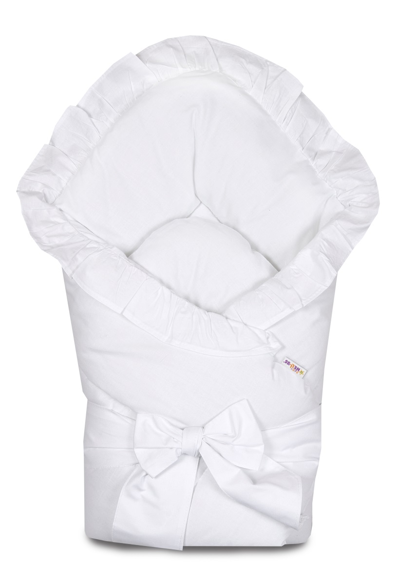 Baby Nellys: Biela rýchlozavinovačka s volánom