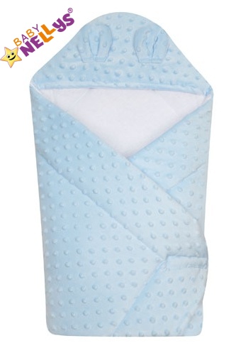 Baby Nellys: Zavinovačka s kapucňou Mink (modrá)