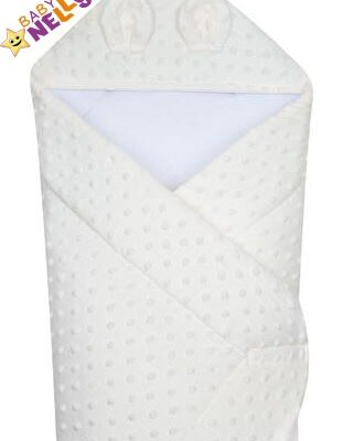 Baby Nellys: Zavinovačka s kapucňou Mink (smotanová)