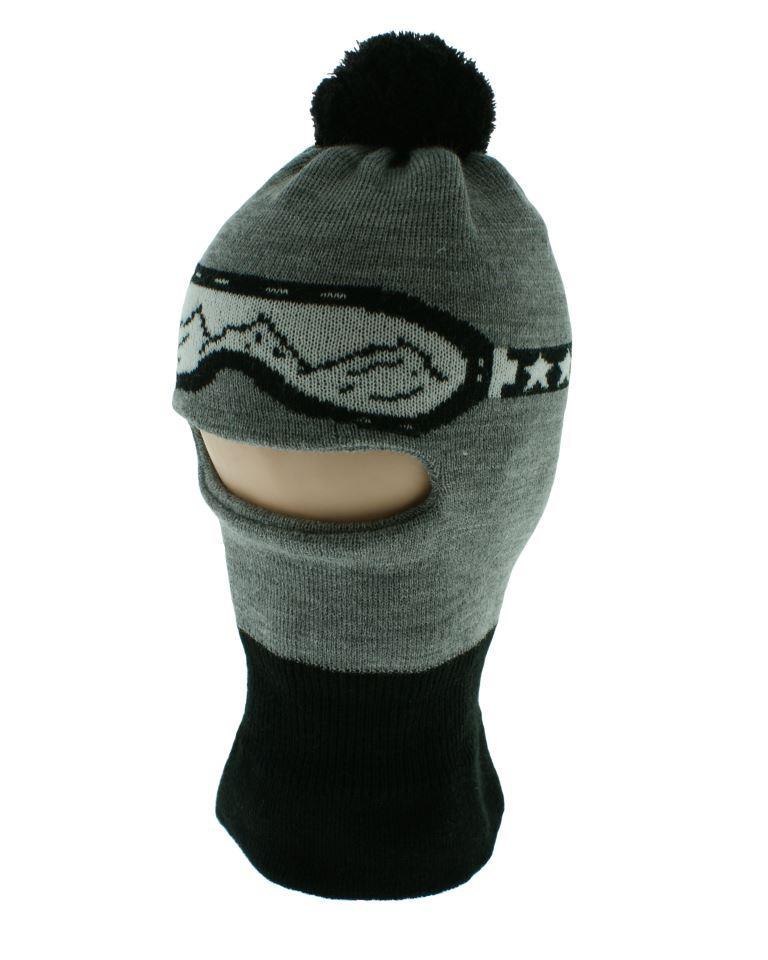 Baby Nellys: Zimná kukla s bambuľou (sivá okuliare)