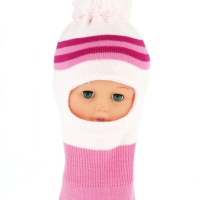 Baby Nellys: Zimná kukla s bambuľou (sv. ružová)