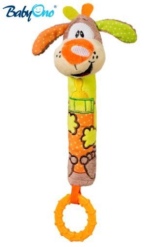 BabyOno: Edukačná pískacia hračka PSÍK s hryzátkom