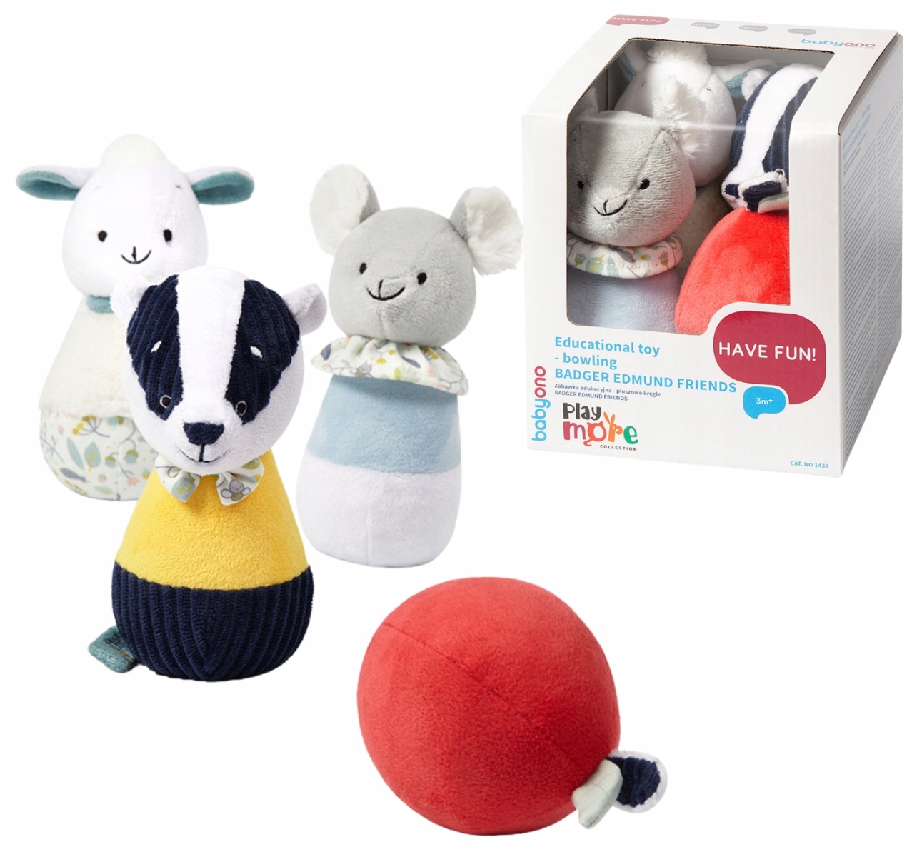 BabyOno: Plyšové kolky Badger Edmund Friend